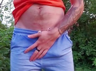 Freeballing, Playing, and Pissing my Shorts with a Packer Cock