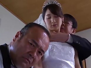 Japanese newlywed wife was stripped clothes by husbands boss in front of her husband